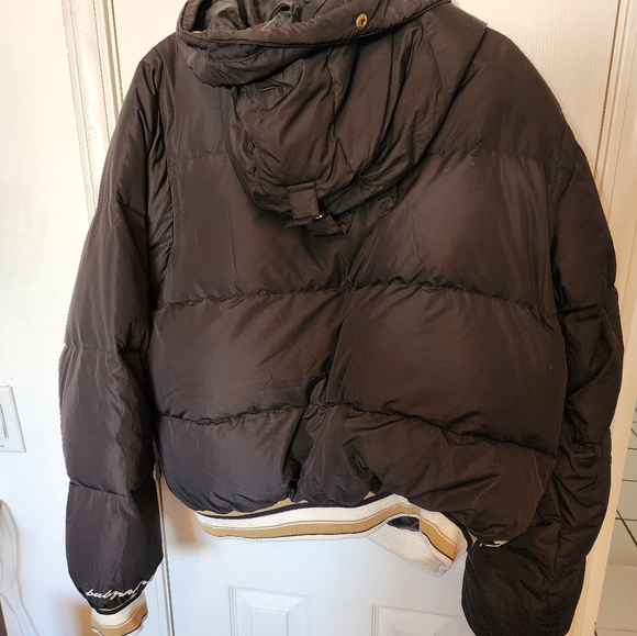 Baby Phat Black Puffer Jacket Zipper Fur Hood - Picture 4 of 8